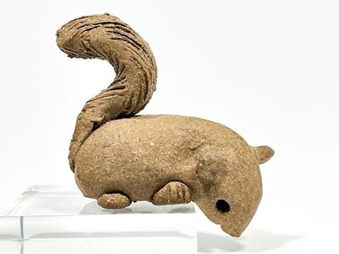 Margaret Lorraine Hudson Studio Pottery Stoneware Ceramic Squirrel
