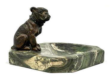 Early 1900s Bulldog Figure Catchall Tray