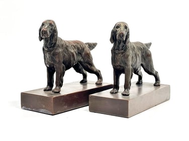 Pair Jennings Bros. Mfg. Co. Dog Figure Bookends