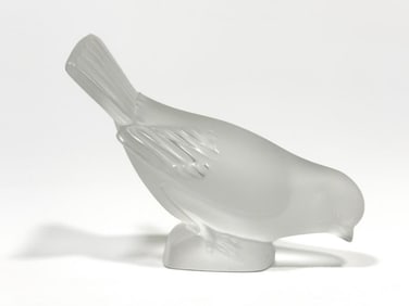 Lalique Crystal Sparrow Bird