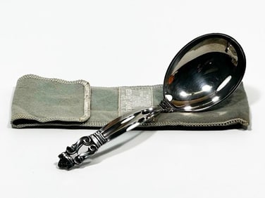 Georg Jensen Sterling Silver Acorn Sauce Ladle