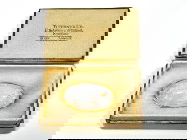 Early Tiffany & Co. Opal Cabochon 18K Yellow Gold Pin (1 of 10)