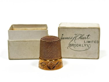 James H. Hart 14K Yellow Gold Thimble