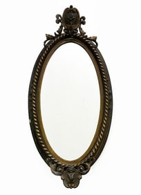 Antique Gilt Rococo Oval Mirror