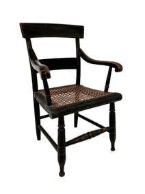 Antique Wood and Cane Children’s Arm Chair