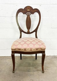 Antique Side Chair w/ Upoholstered Seat