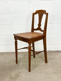 Vintage Vanity Chair With Cane Seat
