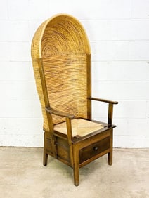 Oak and Woven Rush Orkney Chair