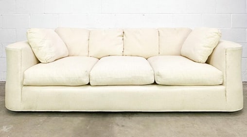 John Mascheroni for Swaim Midcentury Cream Sofa Couch