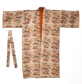 Vintage Brocade Silk Haori Reversible Robe