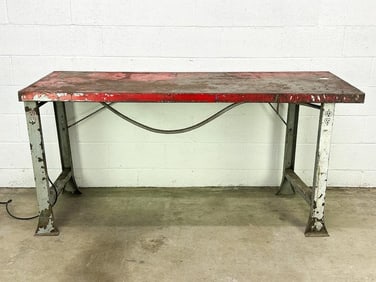 Industrial Industrial Workbench with Built In Outlets