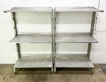 Pair Baxter Aluminum Commercial Shelving Units