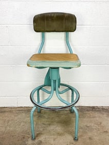 Vintage 1940s Western Electric Telephone Switch Board Operators Swivel Stool Chair