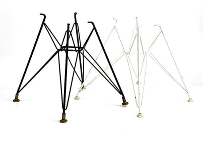 2-Pc Eiffel Bases, 1 Vintage Black And 1 Aftermarket White