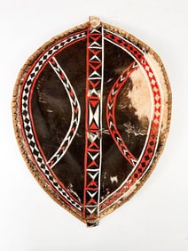 Vintage African Masai Hide Warrior Shield