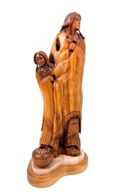 Bob Boomer (b. 1944) Wood and Marble Sculpture, Mother and Child, 2000