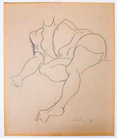Martin Lubner (1929-2016) Graphite on Paper, Figure, 1959