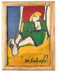 Martin Lubner (1929-2016) Oil on Canvas, Untitled Portrait, 1959