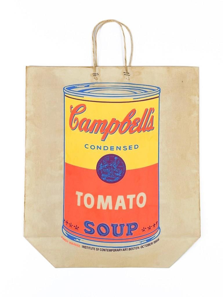 Andy Warhol Campbell's Tomato Soup Paper Bag, Institute of Contemporary Art Boston October 1966 (1 of 6)