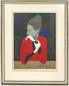 Kiyoshi Saito (1907-1997) Signed Lithograph Ed. 91/120, 1960 Framed