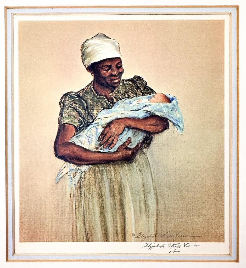 Elizabeth O'Neill Verner (1883-1979) Lithograph, Blue Baby (1 of 4)