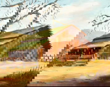 Mildred J. Rothe (Mid 20th Century) Oil on Canvas, Untitled California Landscape