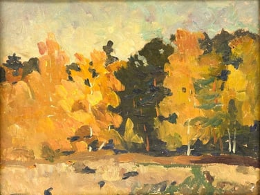 A.M. Stadnik, Oil on Canvas, Autumn, Leningrad 1957