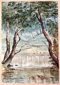 Artist Unknown, Watercolor on Paper, Brand's Mills near Dunbar