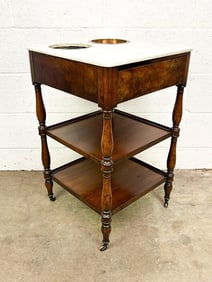 Antique French Marble Plant Stand