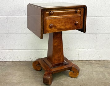 Wolverine Mfg Co Empire Style Drop Leaf 2 Drawer Stand Side Table