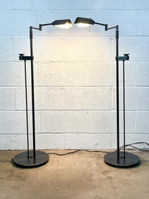 Pair Holtkotter Leuchten Hand Brushed Old Bronze 6317/1 SLD Floor Lamps