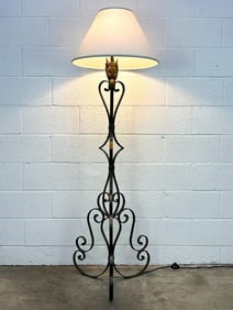 French Wrought Iron Floor Lamp