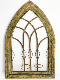 Antique Gothic Window Panel
