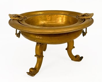 Antique Coal Brass Heater Brazier