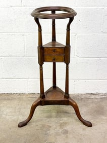 Antique George III Mahogany Round Wig Stand