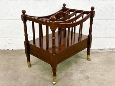 Maitlan-Smith Wooden Magazine Rack w/ Drawer on Wheels