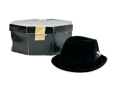 Flechet Saks Fifth Avenue Black Felt Fedora