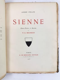 Andre Perate, Sienne Etchings and Drawings, Boccard, Paris, 1918
