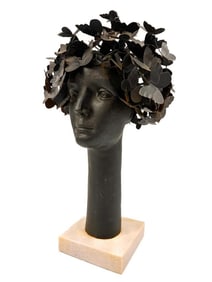 Global Views, Iron and Marble Sculpture, Butterflies for Brains