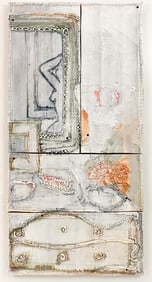 Harry Holl (1922-2014) Mixed Media, Ceramic Tile Still Life with Nude