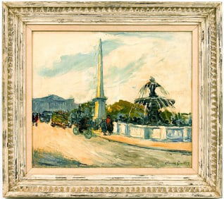Claude Boutton, Oil on Canvas, Place de la Concorde