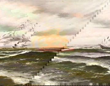 Artist Unknown, Oil on Canvas, Seascape