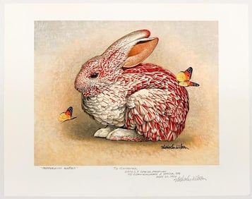 Nicholas Wilson (b. 1947) Glicee on Paper, Peppermint Rabbit