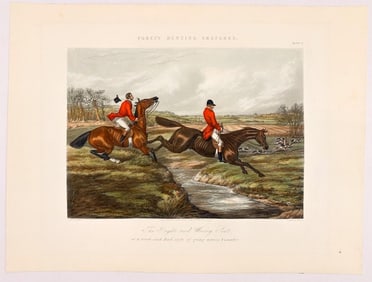 Henry Alken (1785-1851) Hand Colored Engraving on Paper, Fores's Hunting Sketches