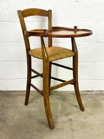 Antique Children's Highchair w/ Rush Seat
