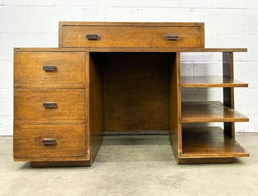 Art Deco Desk W/ Etagere Style Shelf
