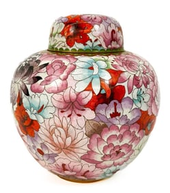 Vintage Cloisonne Ginger Jar