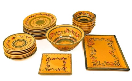 22 Piece Terre E Provence Ceramic Dish Set