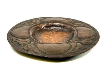 Arts & Crafts Hammered Copper Plaque Circa Early 1900s