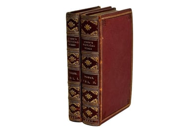 Lord Byron Poetical Works in Two Volumes 1837 Leatherbound